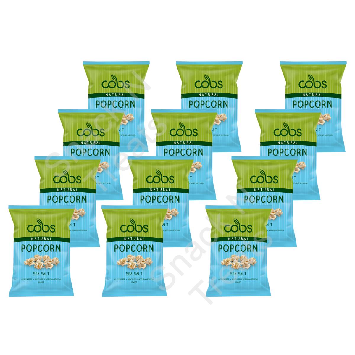 Cobs Natural Popcorn Sea Salt Gluten Free 80g x 12 BULK eBay