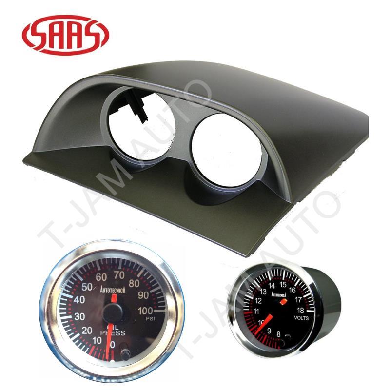 Gauge Pod for Commodore VY VZ Grey + Oil Pres + Volt Black AT Gauges eBay