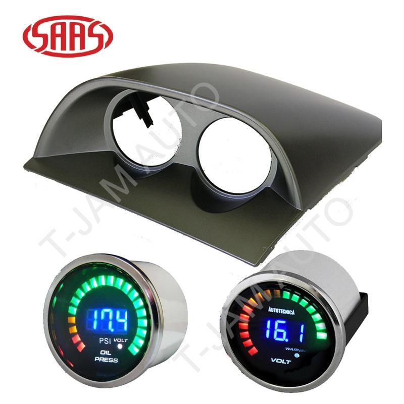 Gauge Pod for Commodore VY VZ Grey + Oil Press + Volt LED Gauges eBay