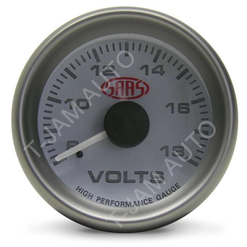 SAAS Volt Gauge White Face 2 5/8 inch eBay